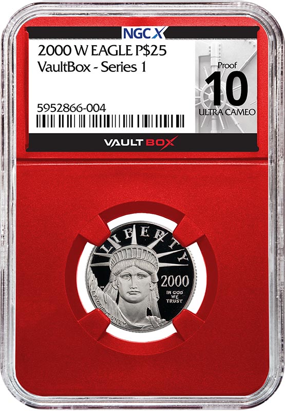2000-W $25 American Platinum Eagle NGCX Proof 10 Ultra Cameo