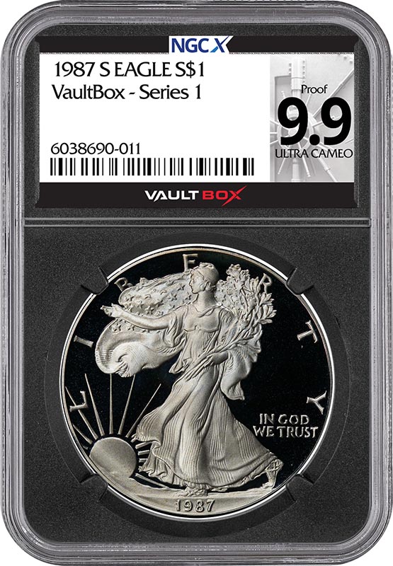 1987-S $1 American Silver Eagle NGCX Proof 9.9 Ultra Cameo