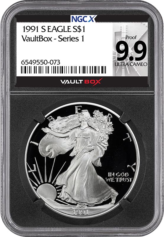 1991-S $1 American Silver Eagle NGCX Proof 9.9 Ultra Cameo