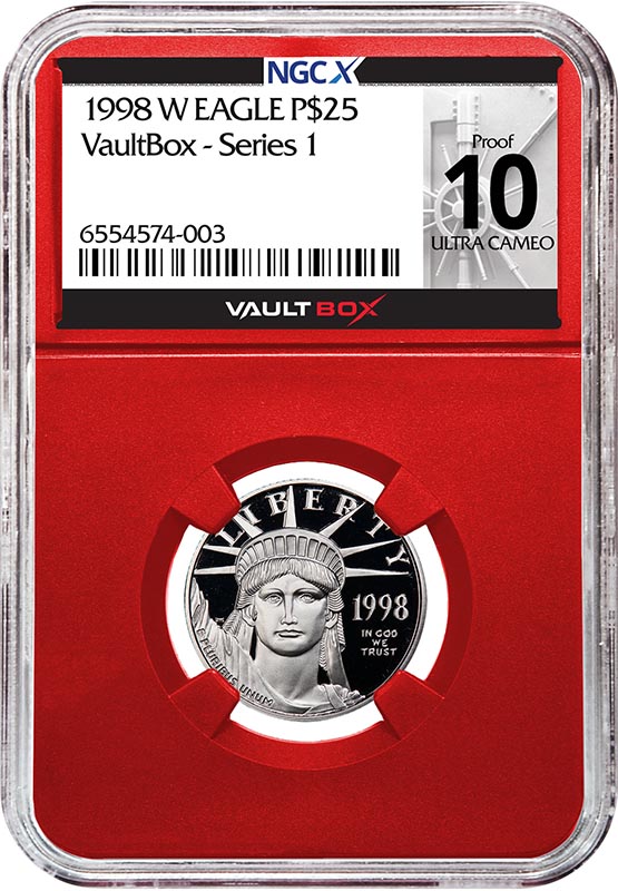 1998-W $25 American Platinum Eagle NGCX Proof 10 Ultra Cameo