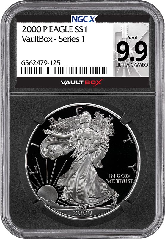 2000-P $1 American Silver Eagle NGCX Proof 9.9 Ultra Cameo