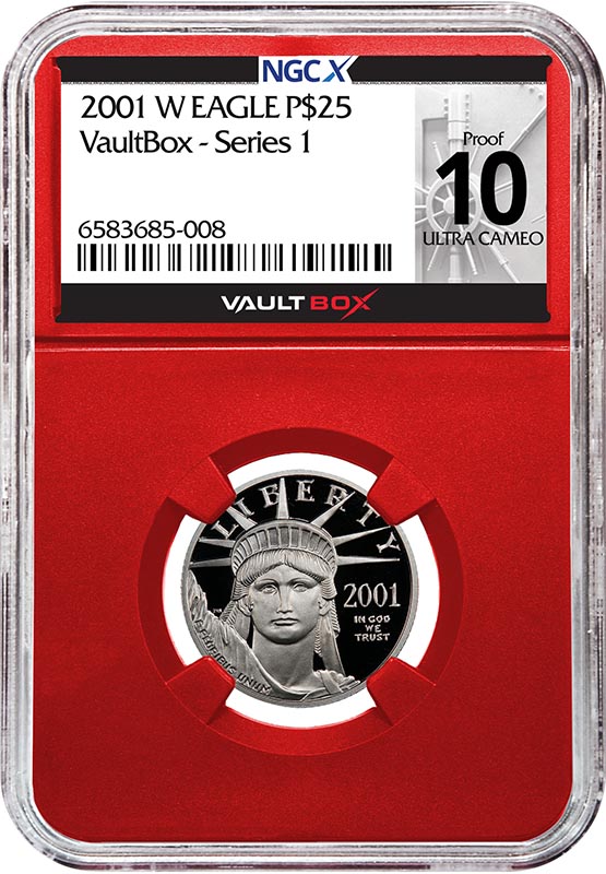 2001-W $25 American Platinum Eagle NGCX Proof 10 Ultra Cameo