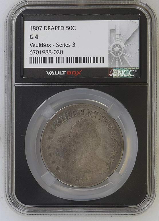 1807 Draped Bust Half Dollar NGC G4 Vaultbox Series 3 Front