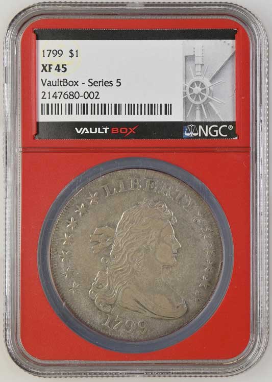 1799 $1 Draped Bust Silver Dollar NGC XF45 - Series 5