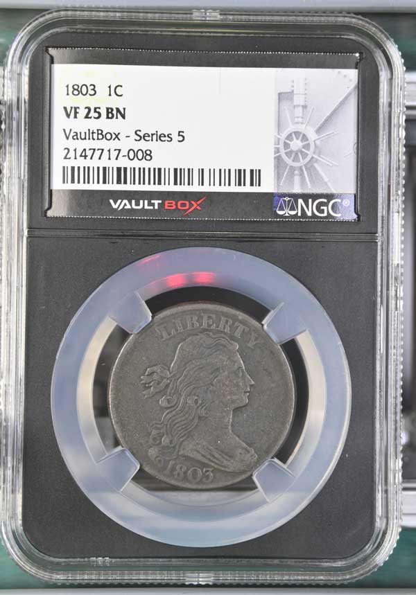 1803 Draped Bust Large Cent NGC VF25 - Series 5