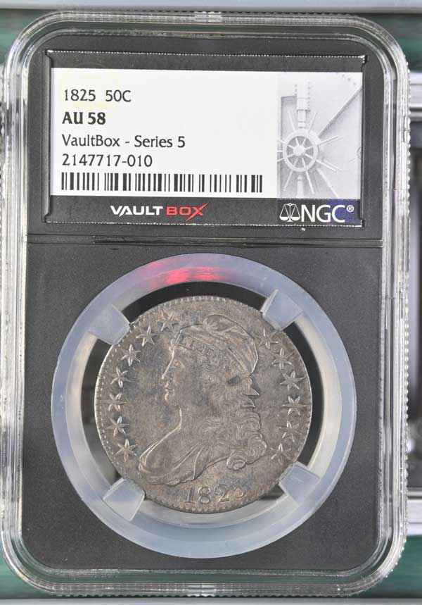 1825 Capped Bust Half Dollar NGC AU58 - Series 5