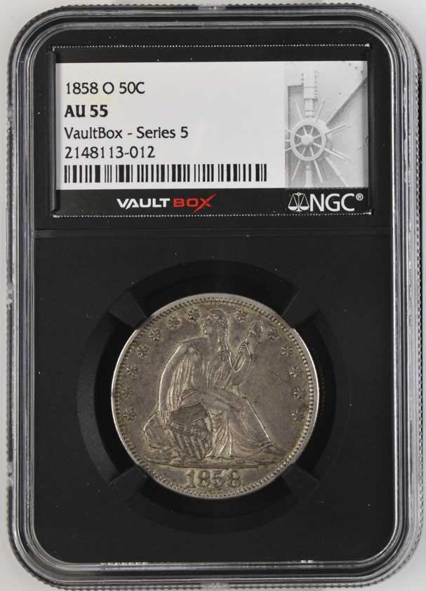1858-O Seated Liberty Half Dollar NGC AU55 - Series 5