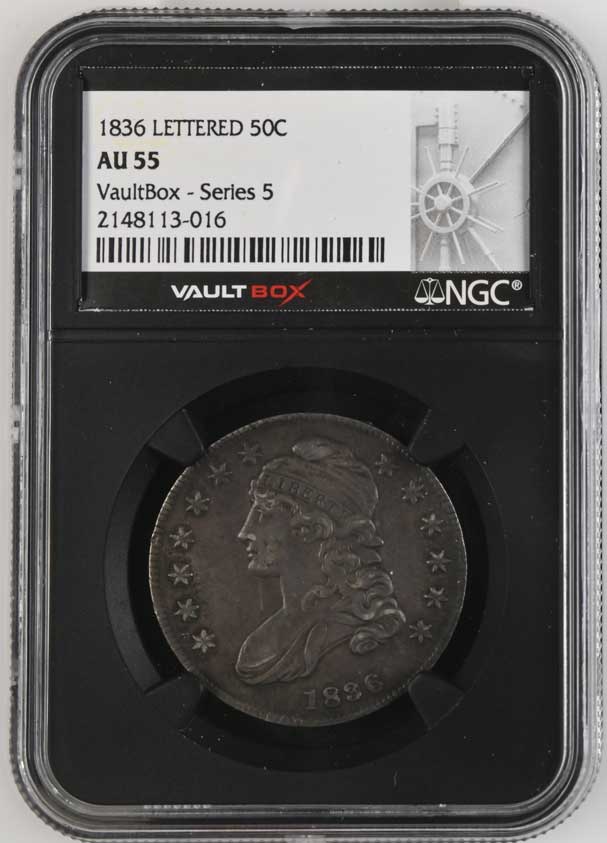 1836 Lettered Capped Bust Half Dollar NGC AU55 - Series 5