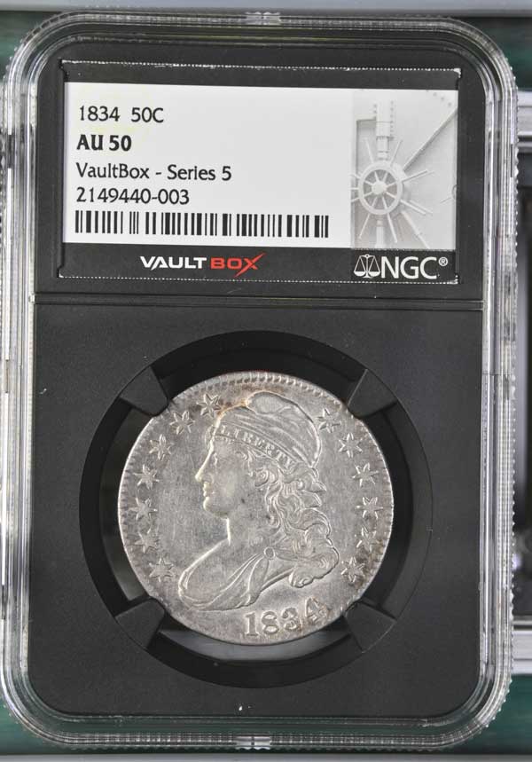 1834 Capped Bust Half Dollar NGC AU50 - Series 5