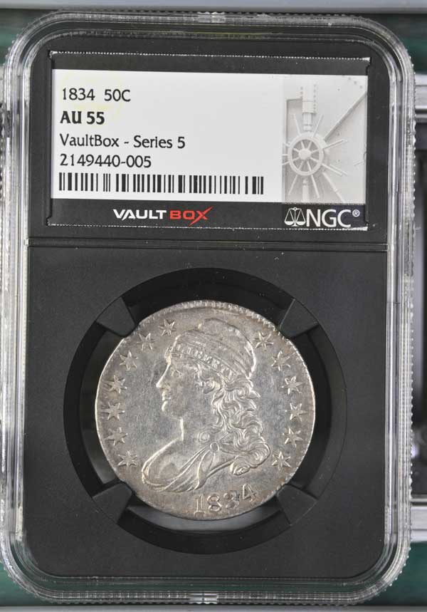 1834 Capped Bust Half Dollar NGC AU55 - Series 5