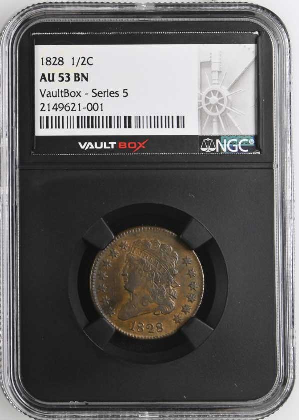 1828 Classic Head Half Cent NGC AU53BN - Series 5