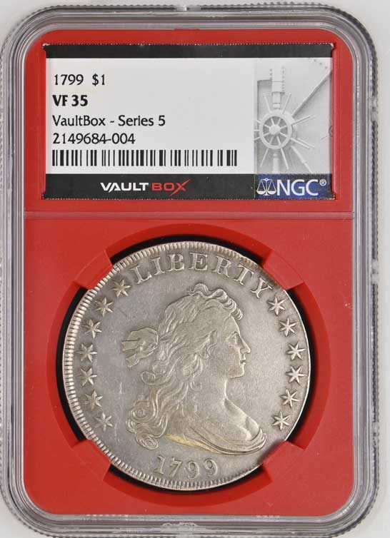 1799 $1 Draped Bust Silver Dollar NGC VF35 - Series 5