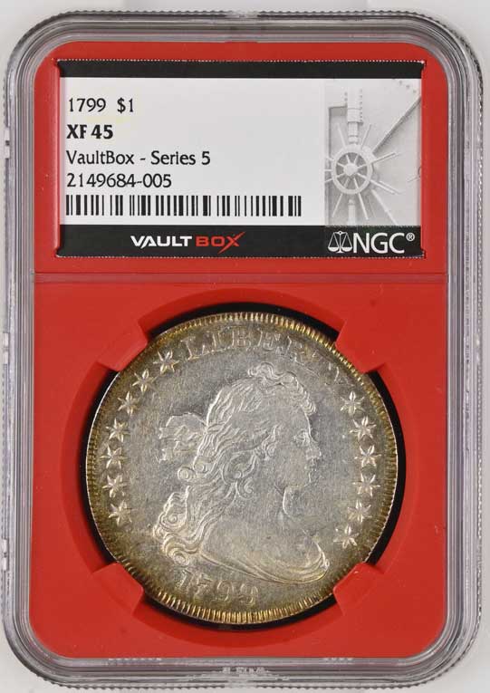1799 $1 Draped Bust Silver Dollar NGC XF45 - Series 5