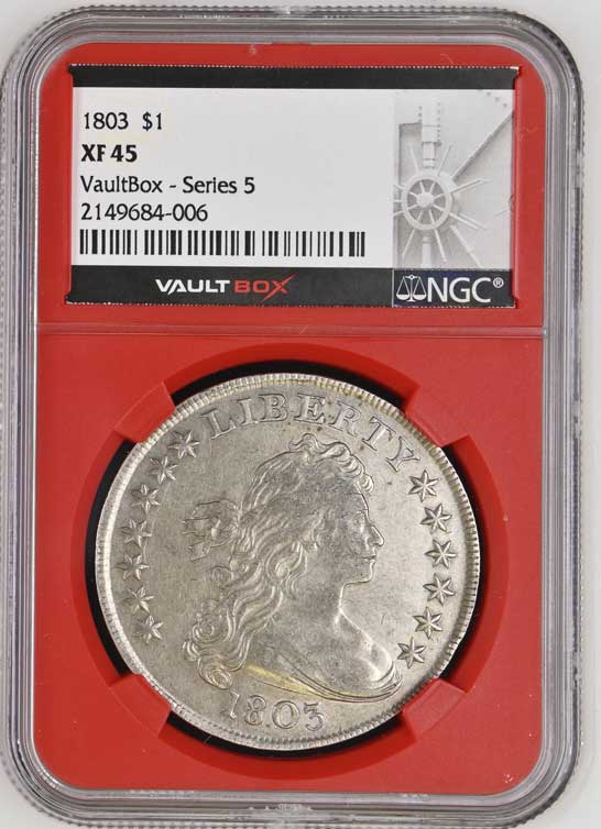 1803 $1 Draped Bust Silver Dollar NGC XF45 - Series 5