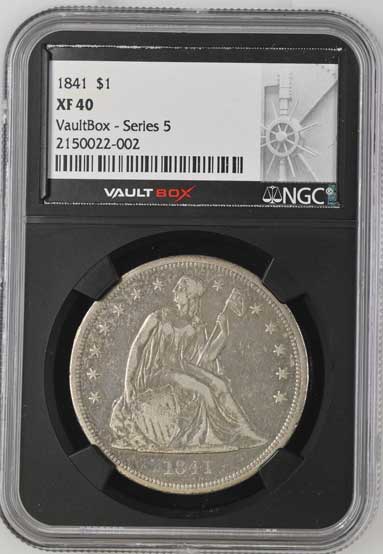 1841 $1 Seated Liberty Silver Dollar NGC XF40 - Series 5