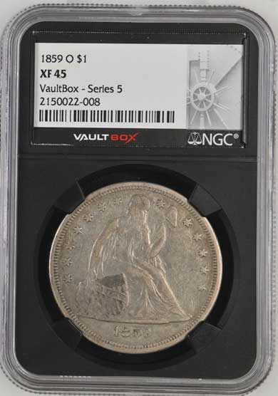 1859-O $1 Seated Liberty Silver Dollar NGC XF45 - Series 5