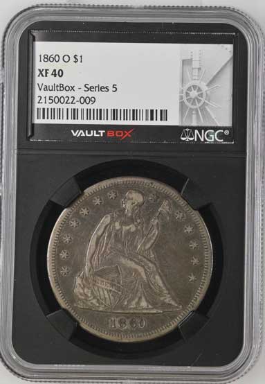 1860-O $1 Seated Liberty Silver Dollar NGC XF40 - Series 5