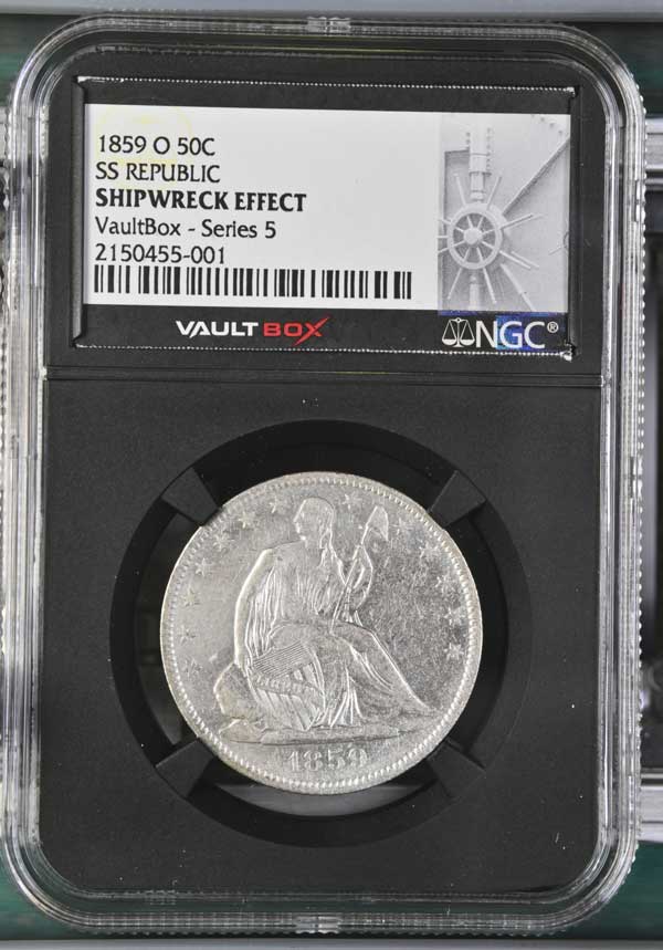 1859-O SS Republic Seated Liberty Half Dollar NGC Shipwreck Effect - Series 5