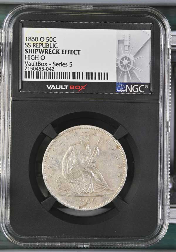 1860-O High O SS Republic Seated Liberty Half Dollar NGC Shipwreck Effect - Series 5