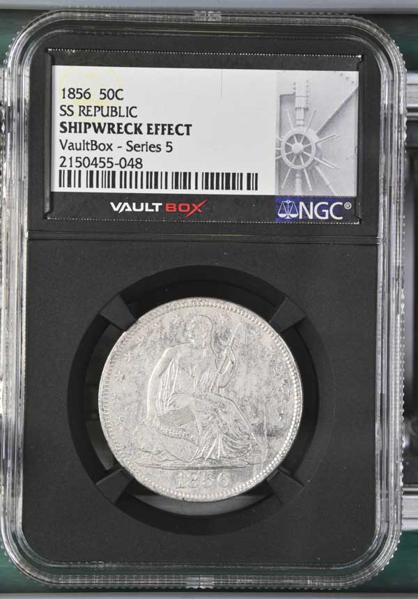 1856 SS Republic Seated Liberty Half Dollar NGC Shipwreck Effect - Series 5