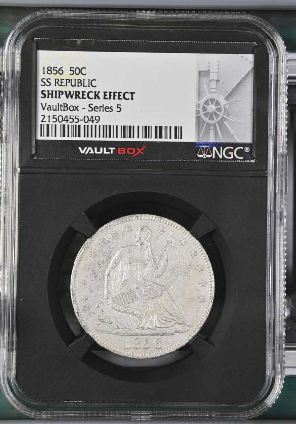 1856 SS Republic Seated Liberty Half Dollar NGC Shipwreck Effect - Series 5