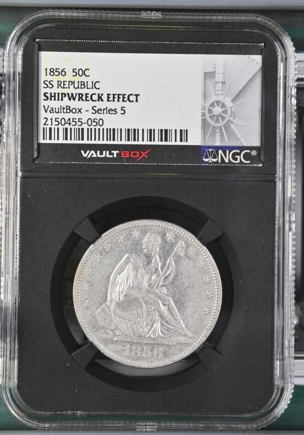 1856 SS Republic Seated Liberty Half Dollar NGC Shipwreck Effect - Series 5