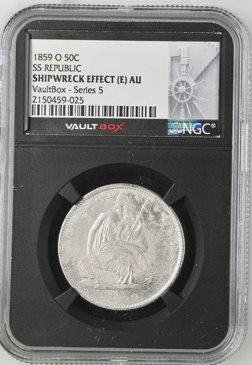 1859-O SS Republic Seated Liberty Half Dollar NGC Shipwreck Effect (E) - Series 5