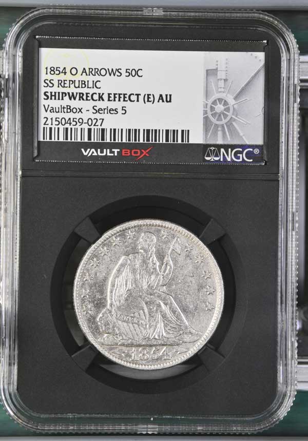 1854-O SS Republic Seated Liberty Half Dollar NGC Shipwreck Effect (E) - Series 5