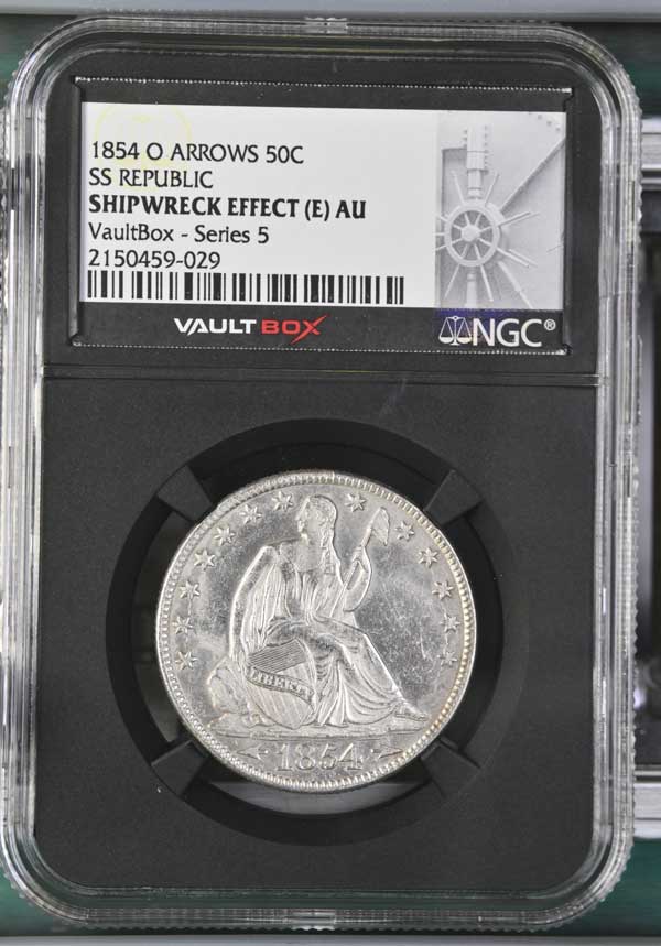 1854-O SS Republic Seated Liberty Half Dollar NGC Shipwreck Effect (E) - Series 5