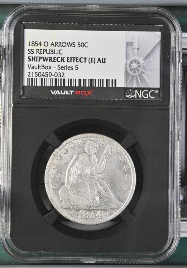 1854-O SS Republic Seated Liberty Half Dollar NGC Shipwreck Effect (E) - Series 5