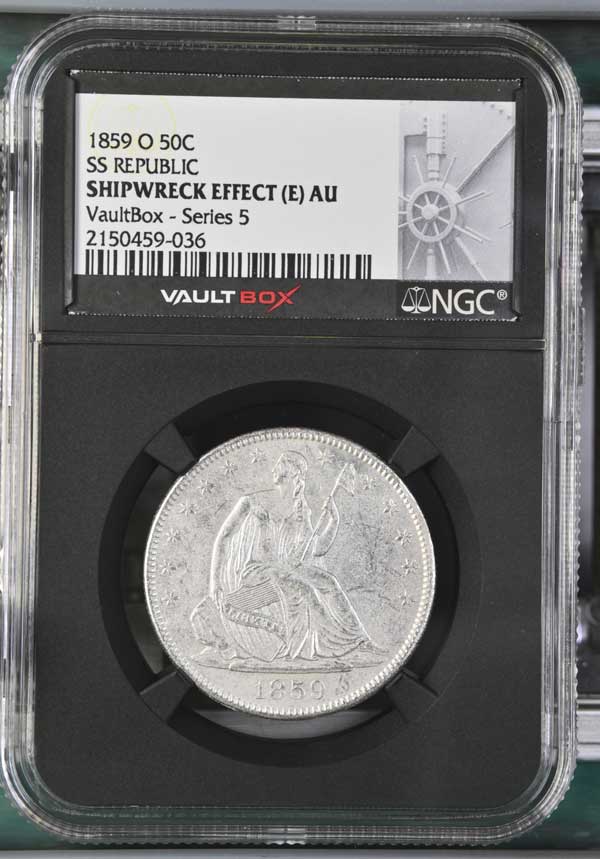 1859-O SS Republic Seated Liberty Half Dollar NGC Shipwreck Effect (E) - Series 5