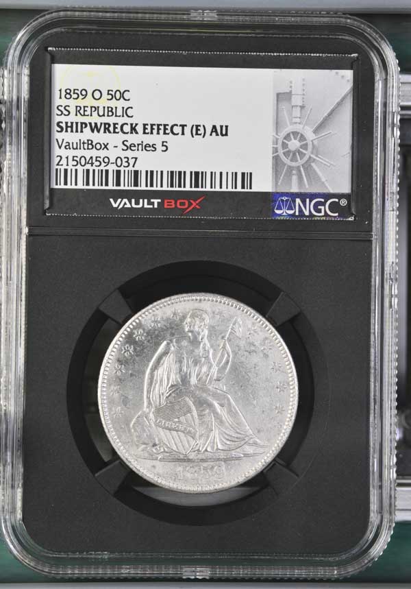 1859-O SS Republic Seated Liberty Half Dollar NGC Shipwreck Effect (E) - Series 5