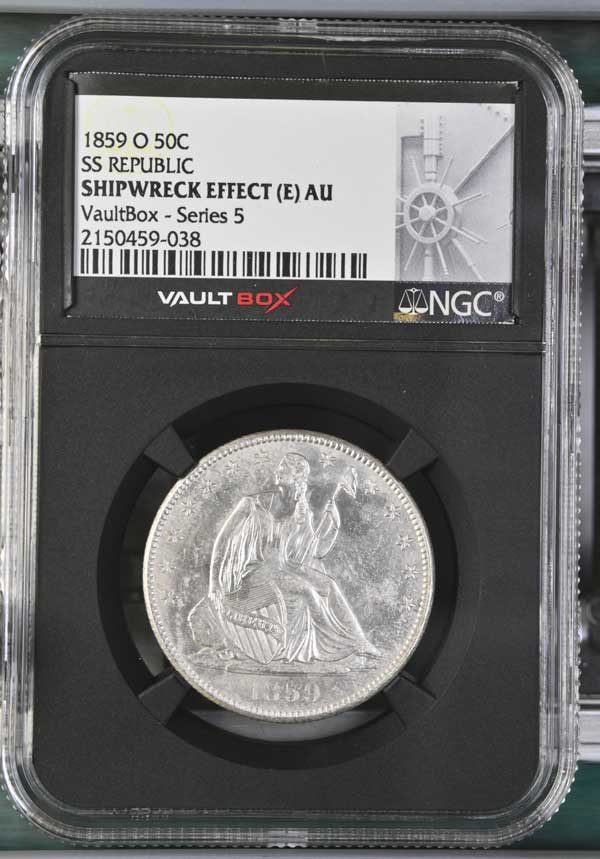 1859-O SS Republic Seated Liberty Half Dollar NGC Shipwreck Effect (E) - Series 5