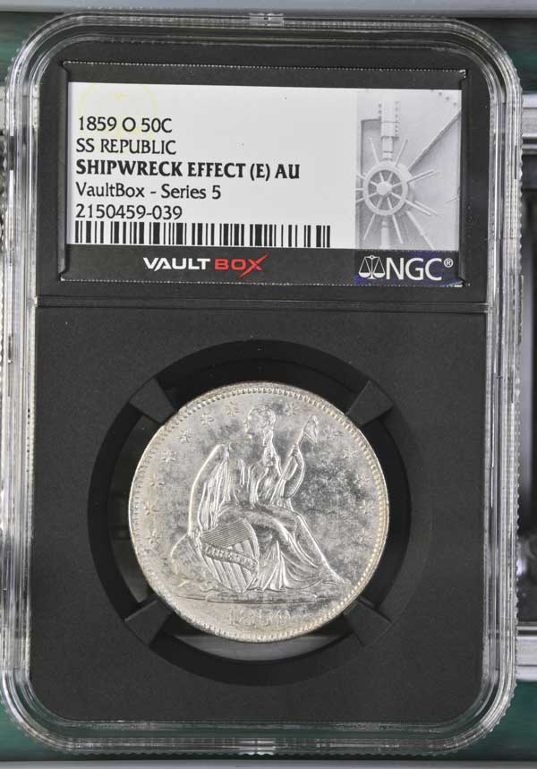 1859-O SS Republic Seated Liberty Half Dollar NGC Shipwreck Effect (E) - Series 5