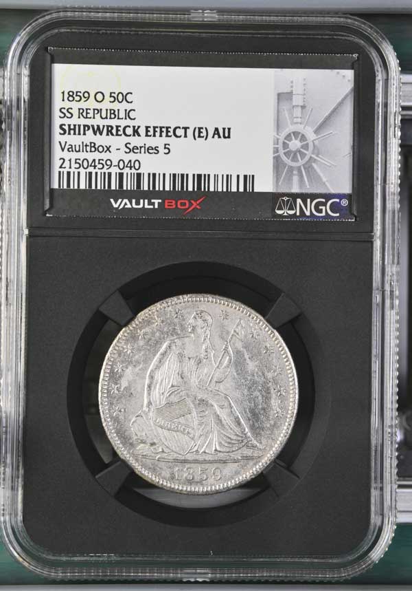 1859-O SS Republic Seated Liberty Half Dollar NGC Shipwreck Effect (E) - Series 5