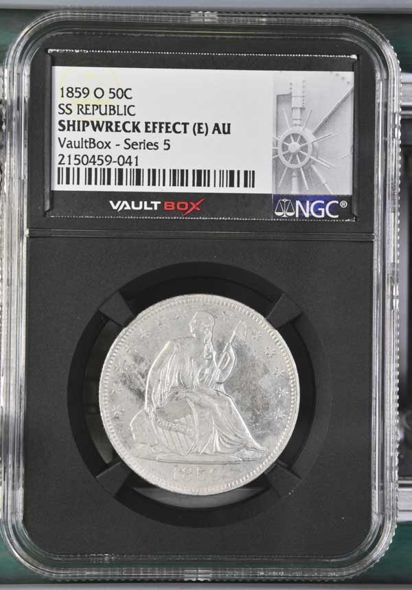 1859-O SS Republic Seated Liberty Half Dollar NGC Shipwreck Effect (E) - Series 5