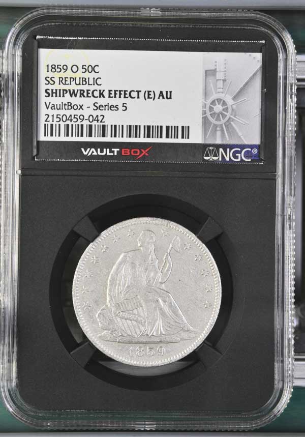 1859-O SS Republic Seated Liberty Half Dollar NGC Shipwreck Effect (E) - Series 5