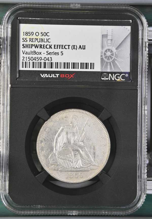 1859-O SS Republic Seated Liberty Half Dollar NGC Shipwreck Effect (E) - Series 5
