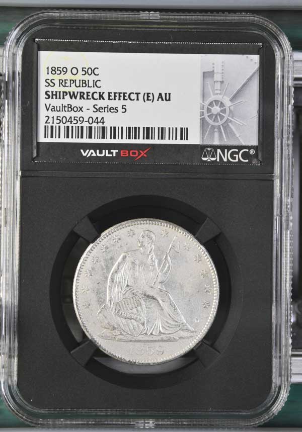 1859-O SS Republic Seated Liberty Half Dollar NGC Shipwreck Effect (E) - Series 5