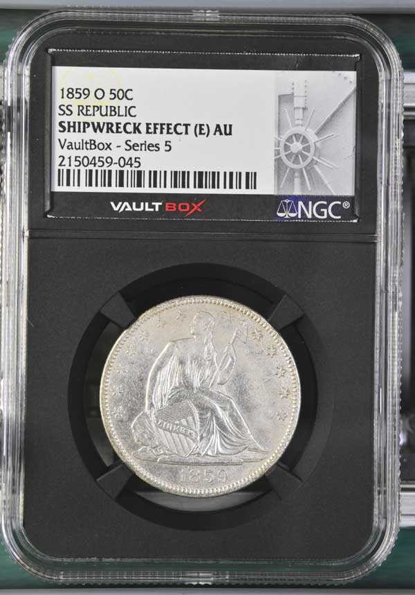 1859-O SS Republic Seated Liberty Half Dollar NGC Shipwreck Effect (E) - Series 5