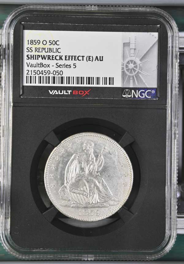 1859-O SS Republic Seated Liberty Half Dollar NGC Shipwreck Effect (E) - Series 5