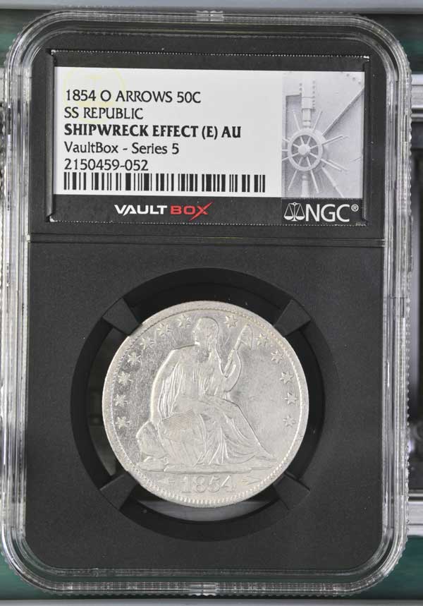 1854-O SS Republic Seated Liberty Half Dollar NGC Shipwreck Effect (E) - Series 5