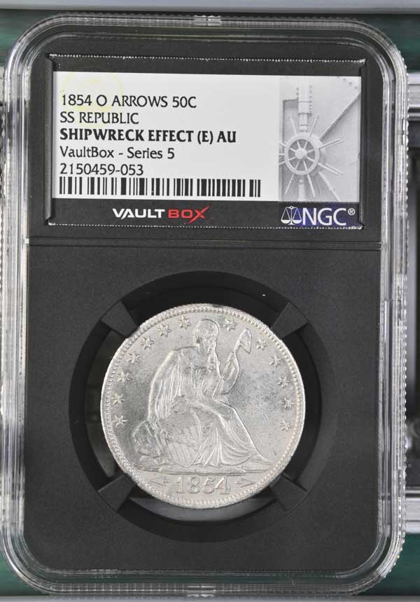 1854-O SS Republic Seated Liberty Half Dollar NGC Shipwreck Effect (E) - Series 5