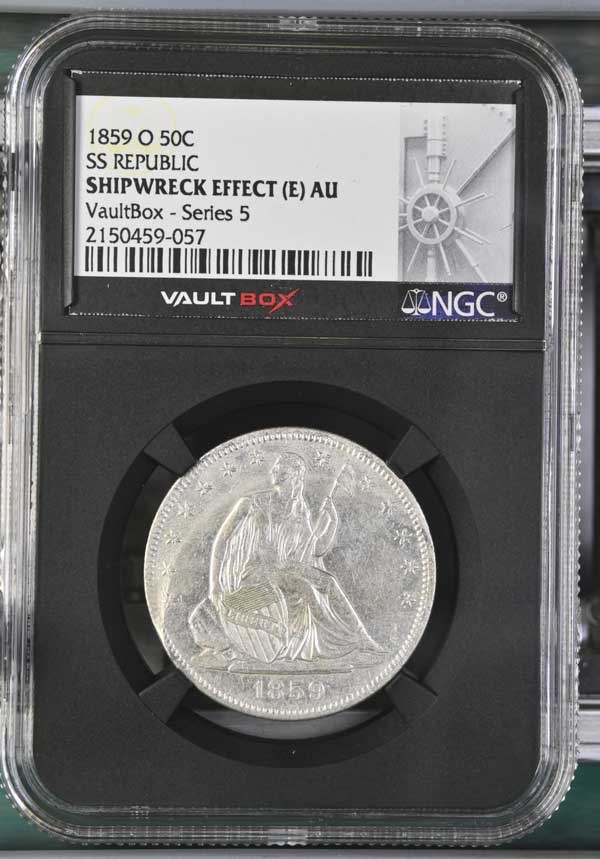 1859-O SS Republic Seated Liberty Half Dollar NGC Shipwreck Effect (E) - Series 5