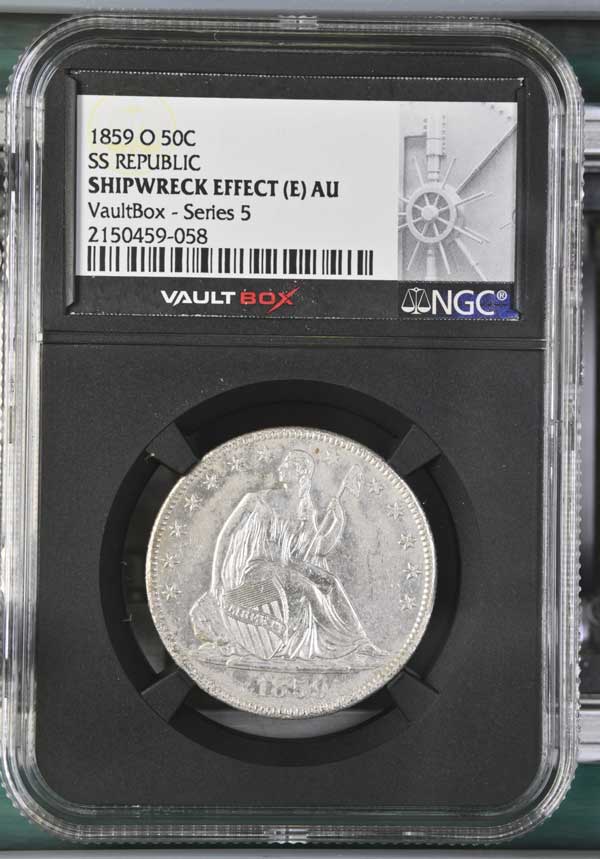 1859-O SS Republic Seated Liberty Half Dollar NGC Shipwreck Effect (E) - Series 5
