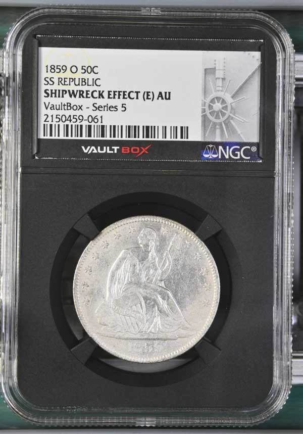 1859-O SS Republic Seated Liberty Half Dollar NGC Shipwreck Effect (E) - Series 5