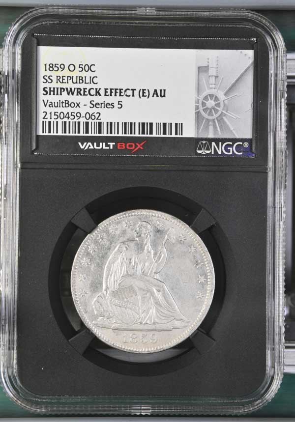 1859-O SS Republic Seated Liberty Half Dollar NGC Shipwreck Effect (E) - Series 5