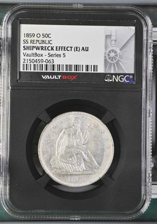 1859-O SS Republic Seated Liberty Half Dollar NGC Shipwreck Effect (E) - Series 5