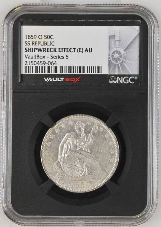 1859-O SS Republic Seated Liberty Half Dollar NGC Shipwreck Effect (E) - Series 5