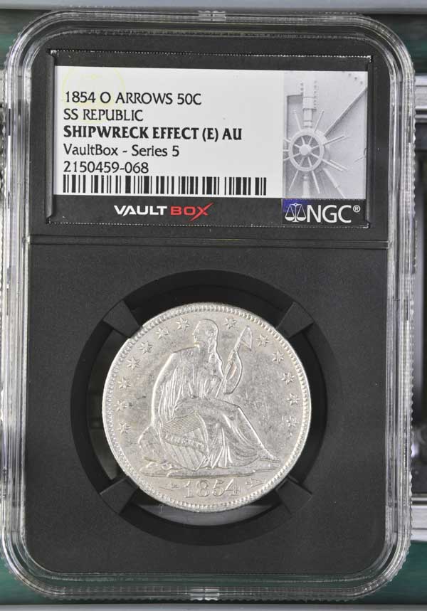 1854-O SS Republic Seated Liberty Half Dollar NGC Shipwreck Effect (E) - Series 5